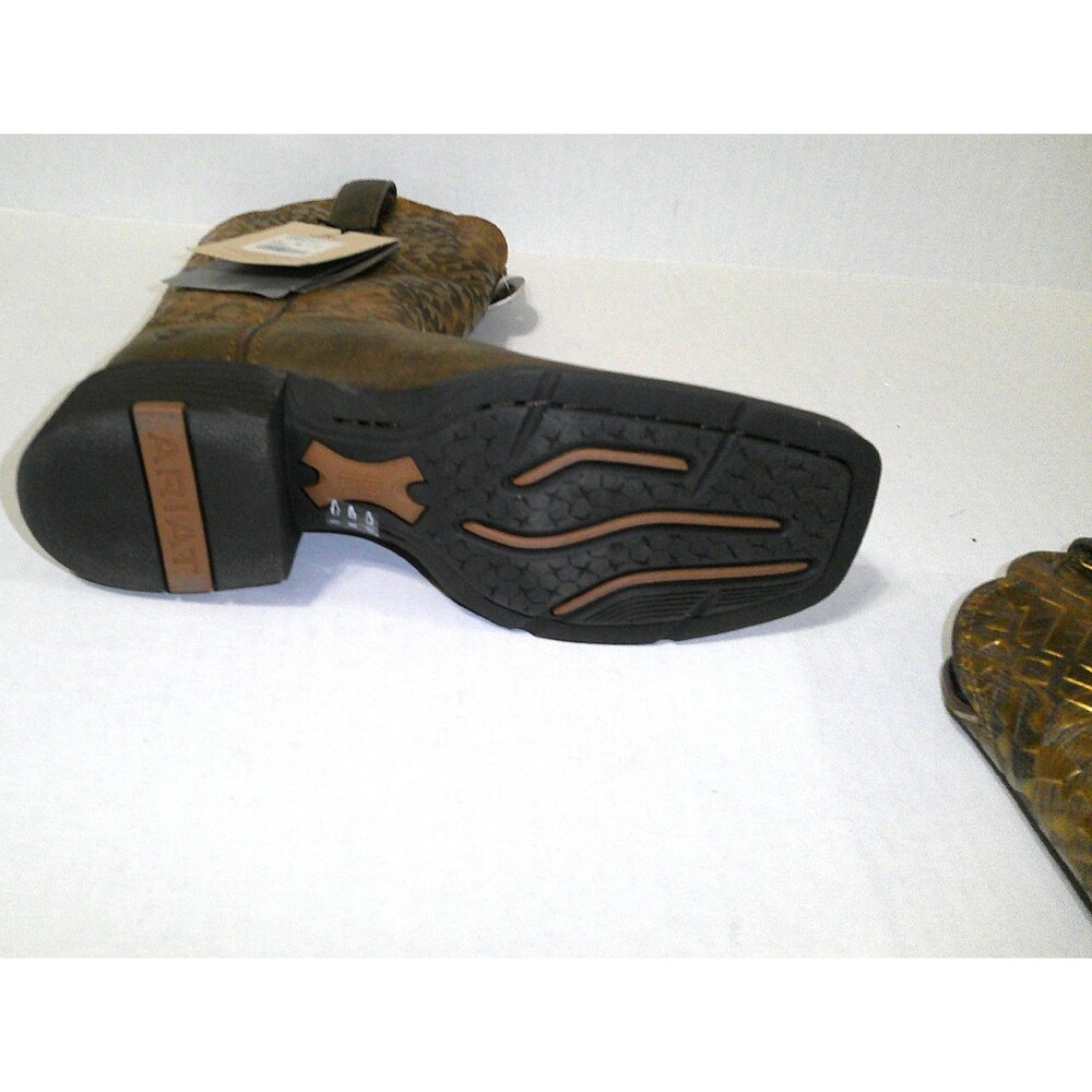New NWT NIB Boots Womens 5.5 Ariat Round Up Western Metallic Copper Blanket Embo - Picture 7 of 9
